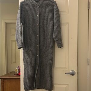 Kenneth Gordon 100 %Wool Long Cardigan Jacket